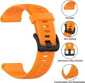 img 3 attached to ISABAKE 22mm Soft Silicone Replacement Bands for Garmin Forerunner 935, Forerunner 945, Forerunner 745, Fenix 5, Fenix 5 Plus, Fenix 6, Fenix 6 Pro, Approach S60 - Compatible and SEO-Optimized