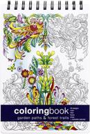 🌿 garden paths & forest trails coloring book: intricate animal and plant designs for stress relief and creativity logo