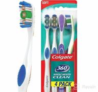 img 1 attached to Colgate 360 Toothbrush: Tongue and Cheek Cleaner, Medium (1 Pack) review by Sasha Hsiao