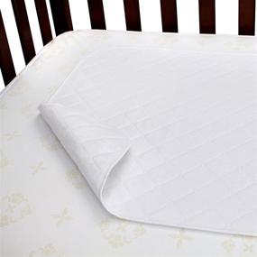 img 1 attached to Top-Rated Carter's Protector Pad: Solid White, One Size - Ultimate Bedding Essential!