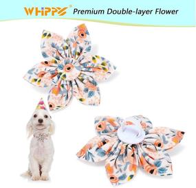 img 1 attached to Soft Floral Pattern Dog Collar with Flower for Girl Dogs - Cute Bow Tie Design, Safety Metal Buckle - Suitable for Puppies, Small, Medium, and Large Dogs - WHIPPY