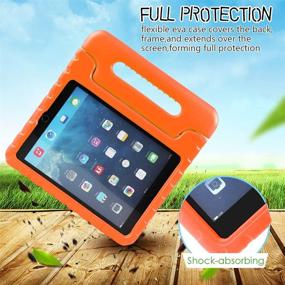 img 3 attached to NEWSTYLE Apple IPad Air 2 Case Shockproof Case Light Weight Kids Case Super Protection Cover Handle Stand Case For Kids Children For Apple IPad Air 2 (2014 Released) - Orange Color