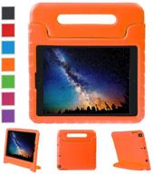 newstyle apple ipad air 2 case shockproof case light weight kids case super protection cover handle stand case for kids children for apple ipad air 2 (2014 released) - orange color logo