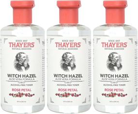 img 1 attached to 🌹 Thayers Alcohol-free Rose Petal Witch Hazel Toner for Face & Skin with Aloe Vera, 12 oz (Pack of 3)