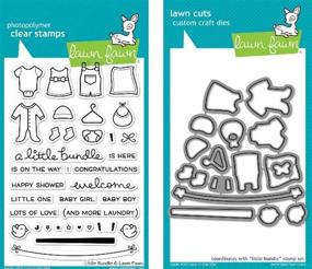 img 1 attached to 🌿 Lawn Fawn Little Bundle Clear Stamp & Die Set - LF1127 Stamp & LF1128 Die - Bundle Of 2: Complete Your Collection