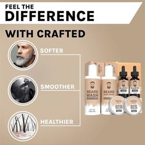 img 3 attached to Crafted Beards Ultimate Beard Grooming Kit - Organic Beard Wash Shampoo - Nourishing Beard Conditioner - 2 Customized Beard Oils - Superior Beard Balm - Perfect Gift for Men (Sandalwood Bourbon)