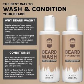 img 1 attached to Crafted Beards Ultimate Beard Grooming Kit - Organic Beard Wash Shampoo - Nourishing Beard Conditioner - 2 Customized Beard Oils - Superior Beard Balm - Perfect Gift for Men (Sandalwood Bourbon)