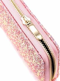 img 2 attached to 💫 Sparkling Glitter Wallet for Women: Shiny Handbag, Long Purse, Elegant Clutch, Ladies Card Holder