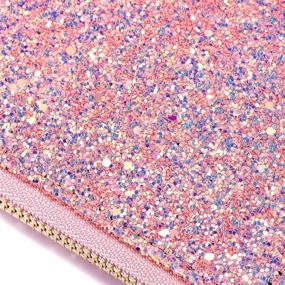 img 1 attached to 💫 Sparkling Glitter Wallet for Women: Shiny Handbag, Long Purse, Elegant Clutch, Ladies Card Holder