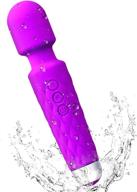 💦 waterproof handheld wand massager for women - 20 vibration modes electric personal massager for neck, shoulder, and body massage, sports, pain relief, and tension release (purple) логотип