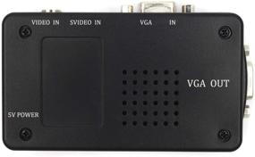 img 1 attached to 💻 PC Laptop Composite Video TV RCA Composite S-Video AV to PC VGA LCD Converter Adapter Switch Box - Black: Enhance Video Connectivity