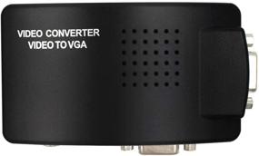 img 3 attached to 💻 PC Laptop Composite Video TV RCA Composite S-Video AV to PC VGA LCD Converter Adapter Switch Box - Black: Enhance Video Connectivity