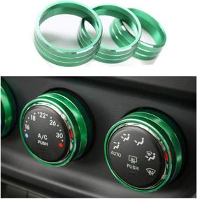 img 1 attached to 🚙 Enhance Your Jeep's Interior with a Stylish Aluminum Alloy Air Condition Audio Knob Dial Cover Ring for 2011-2016 Jeep Wrangler JK JKU Patriot