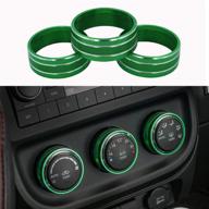 🚙 enhance your jeep's interior with a stylish aluminum alloy air condition audio knob dial cover ring for 2011-2016 jeep wrangler jk jku patriot logo