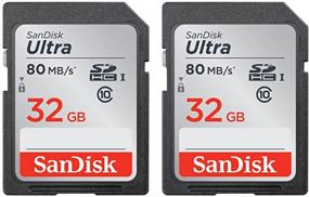 img 1 attached to 📷 2 упаковки Calumet Sandisk Ultra SDHC 32GB 80MB/S C10 флэш-карта памяти (SDSDUNC-032G-AN6IN)