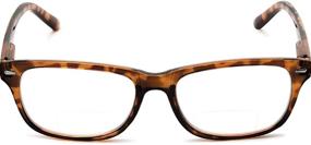 img 3 attached to 👓 Rectangle Style Eyeglasses for Men and Women: Manhattan Bifocal Reader Reading Glasses +1.25 Brown Tortoise