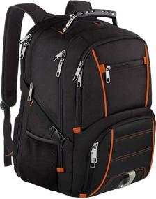 img 4 attached to 🎒 17.3'' Travel Laptop Backpack: Extra-Large Capacity with USB Charger Port, TSA Friendly, RFID Anti-Theft - Ideal for Traveling, Business, College, and School