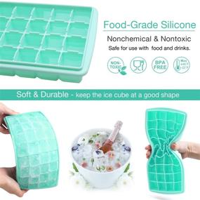 img 3 attached to Silicone Ice Cube Trays with Lids - GDREAMT 2 Pack, Flexible and Easy Release, 36 Molds for Whiskey, Cocktails - BPA Free, Stackable, Durable, Dishwasher Safe