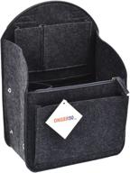stay organized on the go with our 9 pocket felt backpack organizer insert - perfect travel bag purse tote shaper! logo