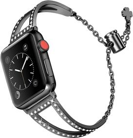 img 4 attached to 💎 Secbolt Bling Bands: Стильные металлические браслеты для Apple Watch SE/Серия 6/5/4/3/2/1, совместимые с 38мм/40мм/42мм/44мм, женские элегантные браслеты-браслеты