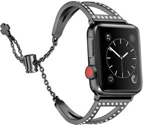 img 3 attached to 💎 Secbolt Bling Bands: Стильные металлические браслеты для Apple Watch SE/Серия 6/5/4/3/2/1, совместимые с 38мм/40мм/42мм/44мм, женские элегантные браслеты-браслеты