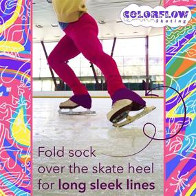 img 1 attached to 🧦 ColorFlow Knee High Skating Socks - (2 Pairs) - Improve Performance & Style