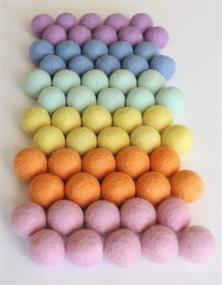 img 2 attached to 🌈 Mini Felt Factory: Rainbow Pastel Wool Felt Pom Balls Set - Craft Supplies for Home Decor & Crafting - Pack of 60