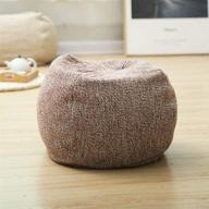 squared unstuffed pouf cover - soft cotton linen fabric ottoman, foot stool, foot rest - cotton woven square poufs for living room, bedroom, and under desk - dimensions: 15.7x15.7x9.84inch logo
