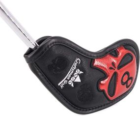 img 2 attached to 🔴 Craftsman Golf 9pcs Skull Logo Black Iron Headcover Set: No. (5,6,7,8,9,A,S,P,X)