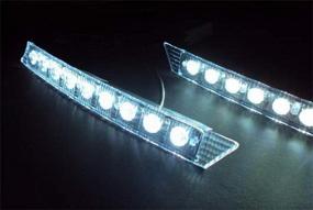 img 3 attached to Универсальный набор белых LED дневных ходовых огней, 9-LED Евро ксенон, совместим с Audi A6 2005-2008 и различными моделями автомобилей