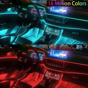 img 3 attached to 🚗 LEDCARE Car LED Strip Lights with 236 inches Fiber Optic- Multicolor RGB Interior Lighting Kit, Sound Active Function, Wireless Bluetooth APP Control- 16 Million Colors 5 in 1