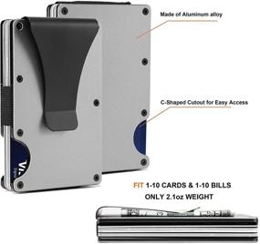 img 1 attached to Кошелек минимализма для мужчин с блокировкой RFID и мультитулом - премиальные аксессуары для мужчин.