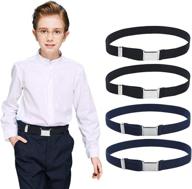 4pcs kids boys elastic buckle boys' accessories : belts logo