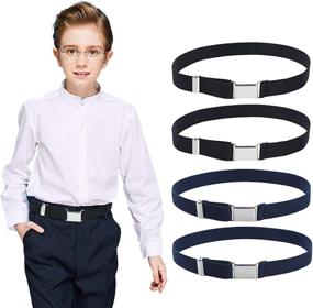 img 4 attached to 4PCS Kids Boys Elastic Buckle Boys' Accessories : Belts