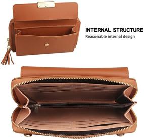 img 1 attached to Crossbody Handbag Leather Wallet Adjustable Women's Handbags & Wallets