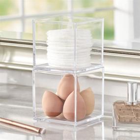 img 2 attached to 🗄️ mDesign Clear Plastic Makeup Organizer for Bathroom Drawers - Compact Storage Solution for Beauty Palettes, Lipstick, Jewelry, and Hair Accessories - 6 Pack