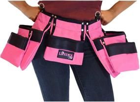 img 4 attached to Pink Tool Belt for Women: Conveniently Access Your Gardening and Home Improvement Tools. Stylish Belt with Pouches to Carry Supplies Anywhere, Anytime. Perfect for Leisure or Work (Adult)