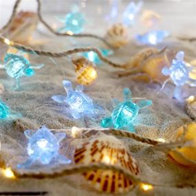 img 4 attached to 🐢 Sea Turtle String Lights: Innovative Decorative Beach Theme Lighting with Remote Control - Perfect for Hawaii Parties, Beach Weddings, Bedrooms, and Gardens
