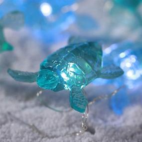 img 3 attached to 🐢 Sea Turtle String Lights: Innovative Decorative Beach Theme Lighting with Remote Control - Perfect for Hawaii Parties, Beach Weddings, Bedrooms, and Gardens