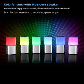 img 2 attached to 🔦 DiKaou Bedside Lamp with Bluetooth Speaker: Dimmable Table Lamp and Bedroom Decor Mood Light with Color Changing – TWS Supported. Perfect Gift for Men, Women, Teens, Kids, and Children for Sleeping Aid.