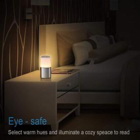 img 1 attached to 🔦 DiKaou Bedside Lamp with Bluetooth Speaker: Dimmable Table Lamp and Bedroom Decor Mood Light with Color Changing – TWS Supported. Perfect Gift for Men, Women, Teens, Kids, and Children for Sleeping Aid.