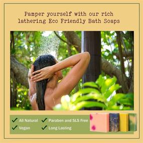 img 3 attached to 🌿 Organic Cold Processed Soap Set for Women: 4-Pack Plant-Based Handmade Soap, Vegan Gift with Hand and Body Bar Varieties, All-Natural Soap Bars, Made in the USA