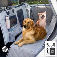 🐾 phoenix kiss seat covers for dogs: heavy duty car hammock with mesh window, pockets, nonslip back - ideal for car/suv/truck, washable 900d oxford fabric logo