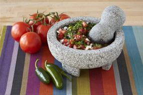 img 2 attached to 🌶️ IMUSA USA Granite Molcajete Spice Grinder 6-Inch, Gray: Authentic Mexican Kitchen Essential for Perfectly Ground Spices