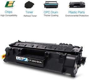 img 1 attached to 🖨️ LxTek Compatible Toner Cartridge Replacement for HP 80A CF280A 80X CF280X 05A CE505A - High Yield, 2 Black Cartridges - Laserjet Pro 400 M401dne M401dn M401dw M401n & Pro 400 MFP M425dn M425dw Printer