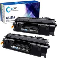 🖨️ lxtek compatible toner cartridge replacement for hp 80a cf280a 80x cf280x 05a ce505a - high yield, 2 black cartridges - laserjet pro 400 m401dne m401dn m401dw m401n & pro 400 mfp m425dn m425dw printer logo