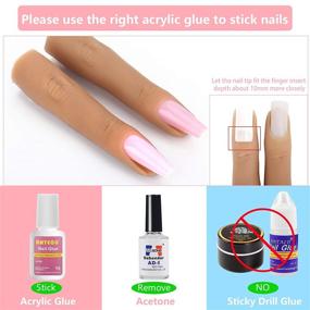 img 1 attached to 🤚 Silicone Nail Practice Finger for Acrylic Nails, Mannequin Hand for Nails Training, Lifelike Fake Hand for DIY Nails