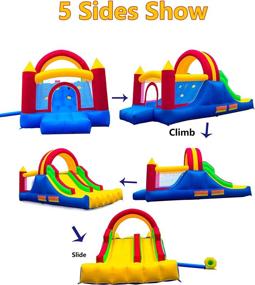 img 2 attached to HuaKastro Inflatable Trampoline Playgrounds - 16X7 Feet, 2FT Height