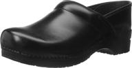 dansko professional black cabrio leather men's shoes logo