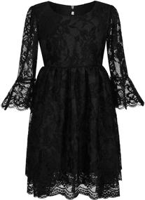 img 2 attached to 👗 Party Dresses for Girls with Vintage Sleeves - Fashionable Girls' Clothing